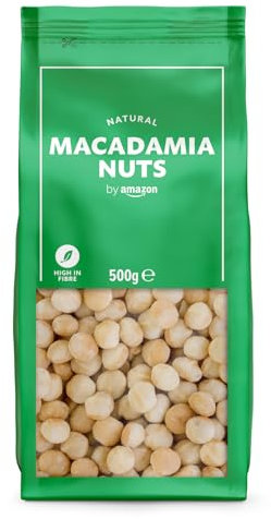 by Amazon Whole Macadamia Nuts, 500g, Unsalted