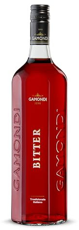 GAMONDI Bitter Liquore, Aperitivo Alcolico Intenso e Tradizionalmente Amaro, Ottimo per Cocktail Negroni, Americano, 100cl (1 litri)