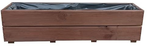 FKL Fioriera in legno Fioriera per piante da giardino, terrazza, già montata, D27 (Palissandro, 90 cm)