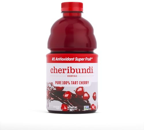 Cheribundi PURE Tart Cherry Juice - 100% Pure , No Sugar added - Pro Athlete Post Workout Recovery - Fight Inflammation and Support Muscle Recovery Drinks for Runners, Cyclists and Athletes - 32 oz