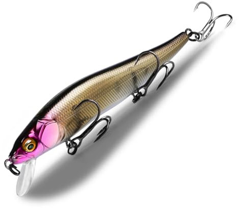 Bearking 11cm 14g SP Dive 1.5m Professionelle Minnow Wobbler Angelköder Kunstköder Predator Tackles (Color : F)