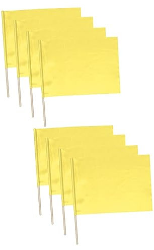 Toddmomy 8 Stk Schiedsrichterfahne Sportliche Wettkampfflagge Wettbewerbssignalfahnen Leichtathletik-flagge Flagge Des Wettkampfschiedsrichters Handsportflagge Handkurbel Holz Kind Eckfahne