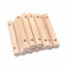 SHTGOI 10 Stück Holzstab Rund Holzstäbchen mit 2 Loch Holzstock zum Basteln Rundhölzer Holz Stange Bastelstäbe für Kinder DIY Handwerk Wohnkultur Modellprojekte Bastelartikel Holzfarbe 12CM*1.5CM