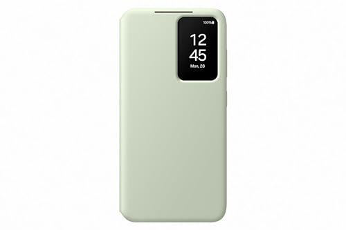 Samsung Smart View Wallet Smartphone Case EF-ZS921 für Galaxy S24, Handy-Hülle, Kartenfach, Sichtfenster, Light Green