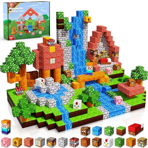 Goody King Magnetic Blocks, 100PCS Magnetic Building Blocks Tiles, Constructions Toys for Boys & Girls Age 3 4 5 6 7 8 9 10 STEM Montessori Stacking Toy, Brithdays Xmas Gifts for Toddlers