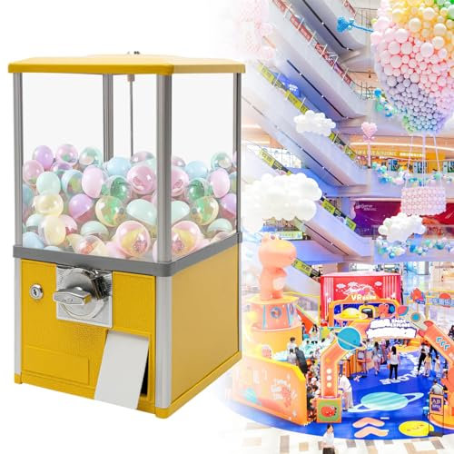 Godisautomat Varuautomat Kommersiell Gumball Dispenser Stabil Varuautomat För Födelsedagsfest För Tjejer Olika Tillfällen,yellow