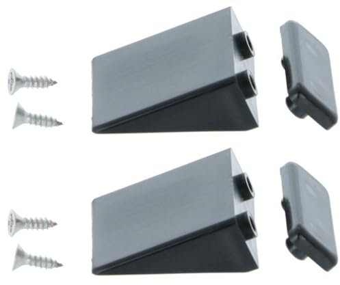 cyclingcolors 2x Butée d'arrêt de volet roulant triangulaire 40mm avec contreplaque et vis Store Fenêtre Equerre Enroulement Déroulement Coffre Menuiserie, noir