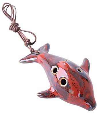 JOINPAYA Musikinstrument 6 Löcher Keramik-okarina- Tragbares Instrument Für Jungen Und Mädchen Pfeife Regenbogen-okarina Musikgeschenk Zufällige Farbe