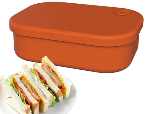 Nybhyjka Contenitore per il pranzo in silicone, Contenitori in silicone per il pranzo al sacco - Contenitore per alimenti in silicone a prova di perdite 4 scomparti | Contenitore per la conservazione