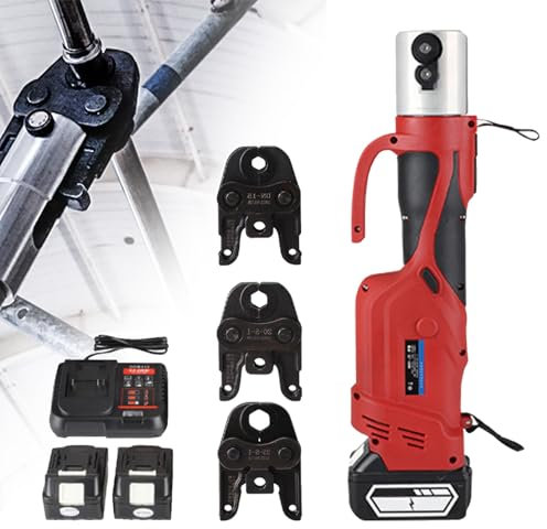 Herramienta de prensado Profesional, Herramienta de prensado de tuberías eléctrica de 18 V para tuberías de Acero Inoxidable, con Motor sin escobillas, 3 mordazas de PREN