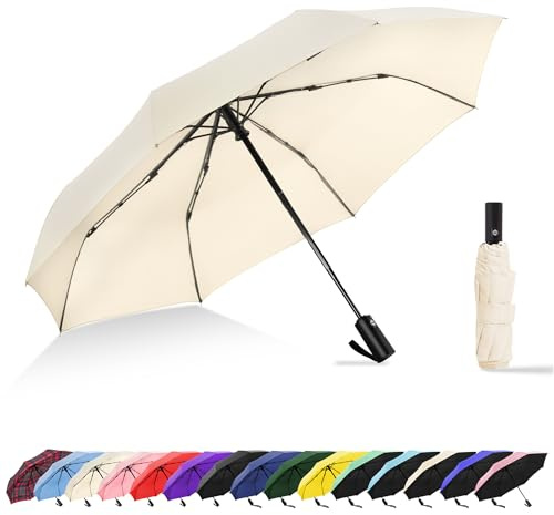 RusuiQinsan Compact Umbrella, Windproof Strong, Folding Travel Umberella, Pocket Sun Umbrella for Men & Women