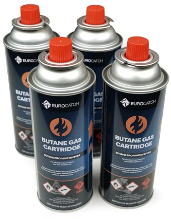EUROCATCH Gaskartusche Butan-Gas - Gasflaschen - Butan-Gasflaschen - Nachfüllpackung - 227g