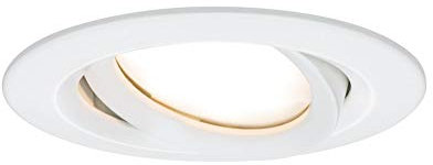 Paulmann 93681 Luminaria empotrable LED Nova Plus, red., orientable, 1x6,8 W IP65 reg., foco empotrable, blanco mate, Spot, aluminio, lámpara 2700 K