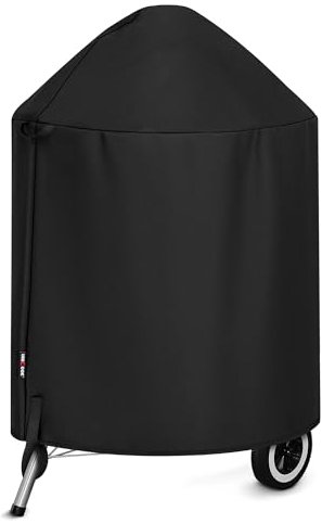 Unicook Kettle BBQ Cover 57cm for Weber, Round Charcoal Barbecue Cover Waterproof Heavy Duty, Compatible with Weber 22 Inch / 57cm Charcoal Grill & Master Touch, Ø70cm x 96cm