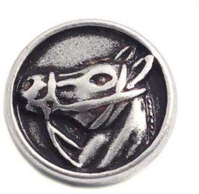 10 Stück edle Metallknöpfe Ösenknöpfe 15mm Antiksilber rund Motiv Pferd zum Aufnähen Annähen nähen Trachtenknöpfe Jackenknöpfe Mantelknöpfe Antik silber Knöpfe