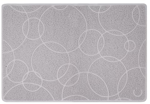 Ubbi Pet Cat Litter Mat, Non-Slip Litter Trapping Mat, Easy to Clean, Large, Grey