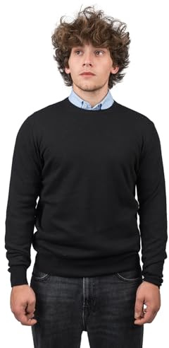 DALLE PIANE CASHMERE Maglione Uomo Misto Cashmere Lana - Nero, XXL