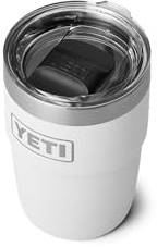 Yeti Rambler 8 oz Stackable Cup, Stainless Steel, Vacuum Insulated Espresso Cup with MagSlider Lid, White