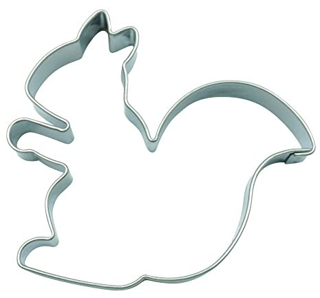 BekkiB - Ausstechform Eichhörnchen - ca. 5,6 cm, Ausstecher aus Edelstahl, spülmaschinengeeignet - 241