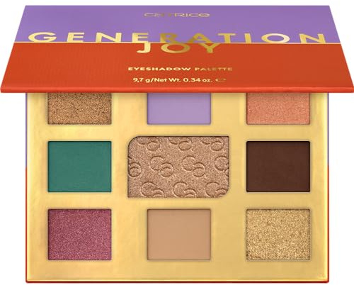 Catrice GENERATION JOY Eyeshadow Palette, Lidschatten, Nr. C01, Mehrfarbig, 9 Farben, vegan, ohne Mikroplastikpartikel, Nanopartikel frei, ohne Parfüm, 1er Pack (9.7g)