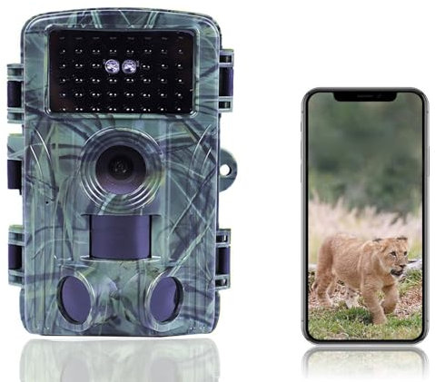 GOXAEEE Wildkamera, 60 MP 4K Video Wildkamera mit 2.0 LCD-Bildschirm, Wildkamera mit Bewegungsmelder Nachtsicht bis 120°, 100° Erfassungswinkel, mit Speicherkart, IP66 (32G)