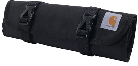 Carhartt Rouleau Utilitaire à 18 Poches, Durable et résistant à l'eau, Rouleau d'outils Essentiels (Noir), Taille Unique, Rouleau Utilitaire 18 Poches