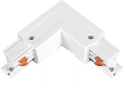 4-vägs LED-armatur (tillåter upp till 3 lampor tända) med vänster L-kontakt i vitt, perfekt för elegant och effektiv belysning för att passa dina ljusbehov.