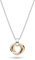 Kit Heath Bevel Trilogy Gold Necklace – Sterling Silver, Gold & Rose Gold Plate, Stylish Jewellery. A blend of warm tones in Sterling Silver