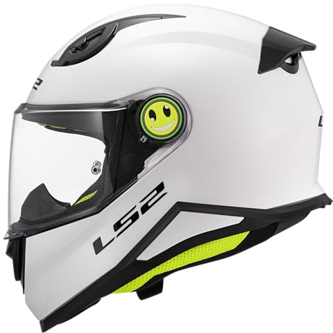 LS2 FF812 Kids Childrens Full Face Motorcycle Motorbike Helmet ECE 2206 Approved. Gloss White. Small (47-48 cm)