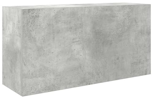vidaXL Bad-Wandschrank Betongrau 80x25x40 cm Holzwerkstoff, Bad-Hängeschrank, Hängeschrank Badezimmer, Wand-Badschrank, Hängeschrank Bad