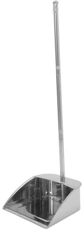 SWOOMEY Pala De Basura De Acero Inoxidable con Mango Recogedor De Residuos para Limpieza del Hogar Diseño Ergonómico Y Duradero para Esquinas Y Espacios Reducidos