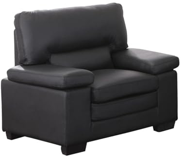 Vente-unique-Poltrona in pelle di bufalo Nero - MIMAS