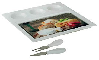 Tognana Planche à fromage avec couteau 4 pièces Cheese Club Blanc