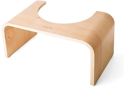 Hey Nature HOCA Holz, medizinischer Toilettenhocker Holz (FSC, veredelt) WC Hocker Holz - gegen Hämorrhoiden, Verstopfung, Blähungen - Fußbank Holz für schnellere Darmentleerung in der Hocke