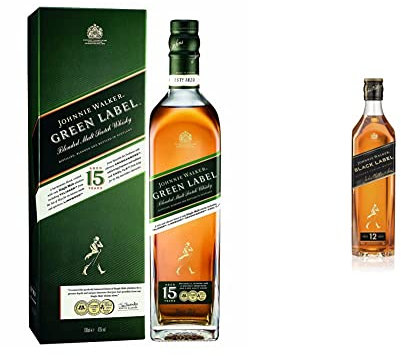 Johnnie Walker Green Label Blended Malt Scotch Whisky & Blended Scotch Black Label