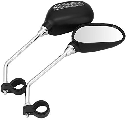 Bike Mirrors, 1 Pair Bike Rear View Wing Mirrors, Reflective Cycling Wide Angle 360° Rotation 0.875inch Mount for Bicycles, Moped, Electric Mobility Scooter