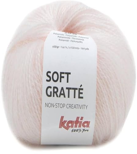 Lanas Katia Soft GRATTE Pelote de laine de couleur rose Cod. 78