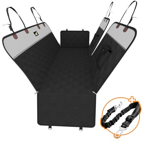 Toozey Hundedecke Auto Rückbank - Wasserabweisende Autoschondecke Hund Rücksitz mit Seitenschutz - Kratzfeste Hundematte Autodecke für Rücksitzschoner