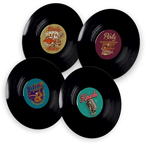 itenga Lot de 40 dessous de verre en carton - Design rétro