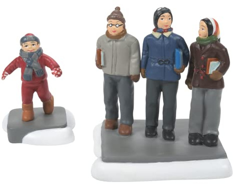 Department 56 a Christmas Story Village Accessories Cmon Guys Wait Up Figurine Set, 2.5 Inch, Multicolor