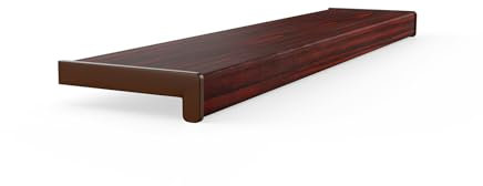 Seiletech.de Banco de ventana de PVC | 35 cm x 50 cm | caoba | alféizar de ventana | para interior | alféizar de ventana | interior | | se vende por metros | salón | decoración | plástico