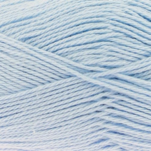 King Cole Cottonsoft DK Yarn - 100g Ball - 100% Super Soft Cotton Double Knitting Wool for Knitting & Crochet (Choose Colour) (1931 Pale Blue)