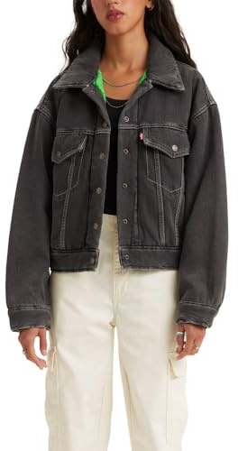 Levi's Women's Padded Trucker Jacket, (New) Thank You Very Little, X-Large