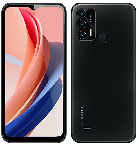 OUKITEL 4G Android 12 Telefono Cellulare C31 PRO, 4GB+64GB, DUAL SIM+SD(3 Slot Per Schede), Qcta-core Smartphone, Batteria 5150mAh, 6,52’’ HD+, Fotocamera 5MP+13MP, Impronta Digitale GPS WIFI Nero