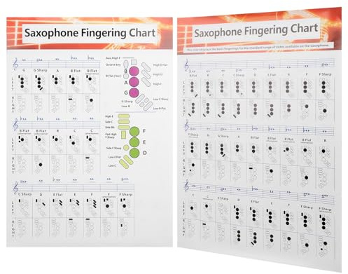 Saxofon nybörjare, Komplett övningstillbehör med fingerrabell och ackord affisch för enkel praktisering, Saxofon tillbehör för saxofonnybörjare och musiklärare