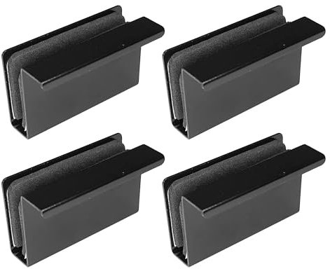 cyclingcolors 4x glastür griff magnet druckverschluss Magnet-Platte mit ziehgriff drucköffner glastürscharnier vitrine-Scharnier rostfrei, 40 x 23mm schwarz