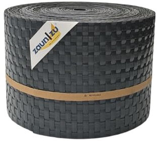 zaun|zu® Rattan 26 m Rolle: Sichtschutzstreifen PE für Doppelstabmatten UV-beständiger Sichtschutz | Zaunblende Made in Germany