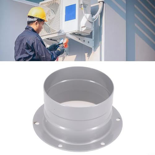 Connettore a flangia per condotto metallico, raccordo per tubo di ventilazione a flangia metallica 3-8, adattatore a flangia per tubo flessibile dell'aria da parete, per apparecchiature di