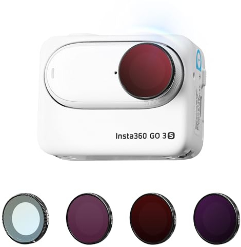 RCstyle 4 Pack Kit ND Filters Set for Insta360 GO 3S,Multi-Coated Gimbal Camera Protective Lens Filters for Insta360 GO 3S (CPL, ND16, ND32, ND64)