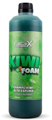FULLCARX Kiwi Foam 750 ml grönt bilschampo aktivt skumrengöring, hög koncentration, kapslar upp smuts, hög skumkraft, snöskum bilschampo, tvätt rengöring detaljer professionell produkt